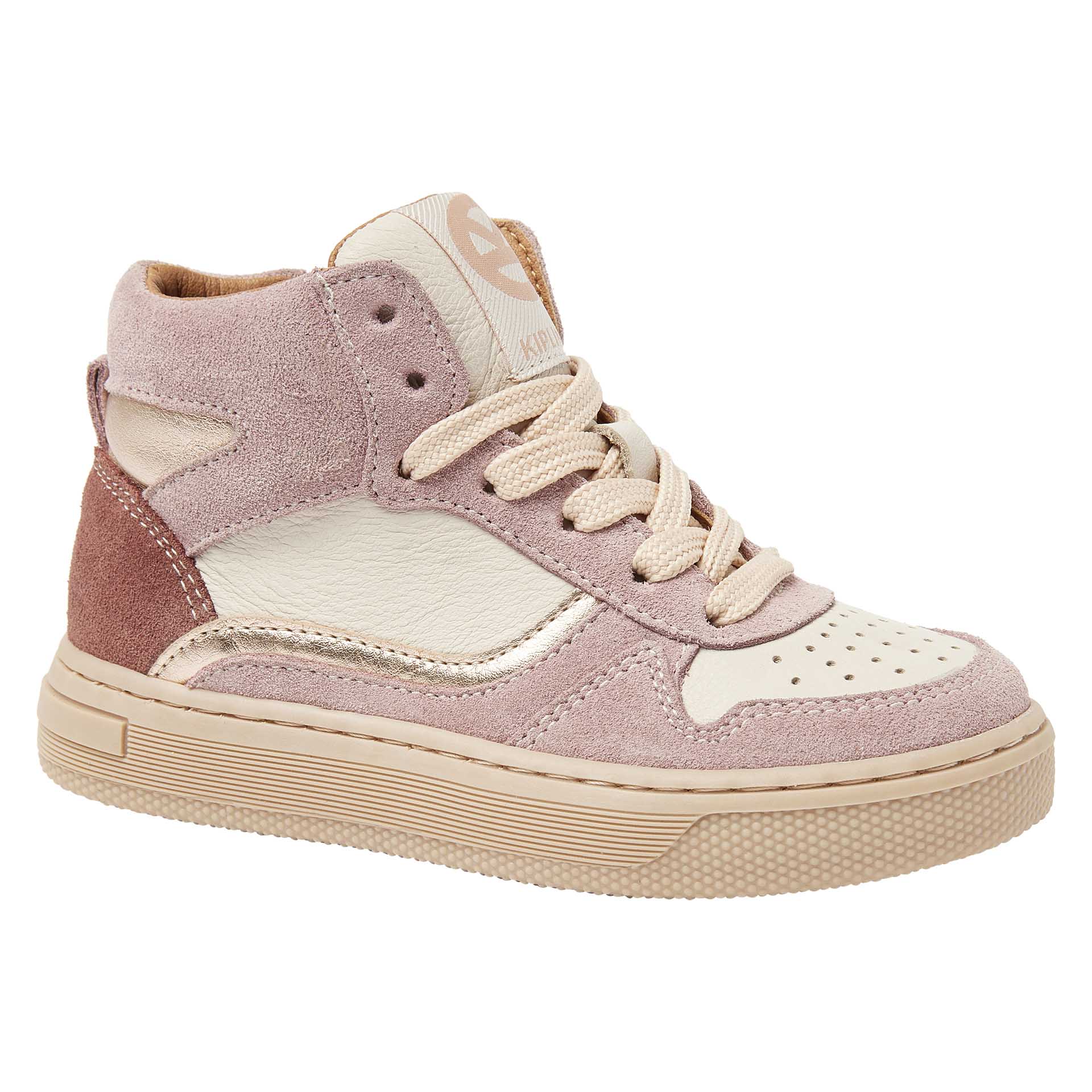 Basket haute rose/écru avec lacets et fermeture éclair   pour filles, Kipling