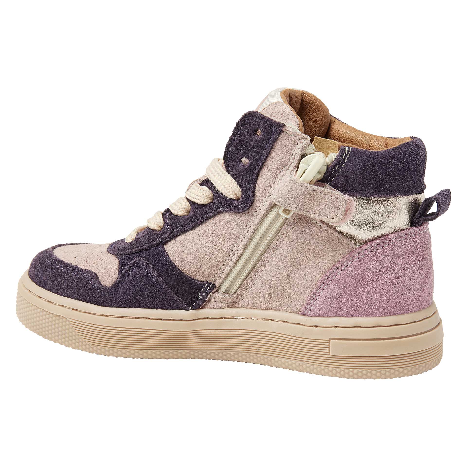 Basket haute violette/rose avec lacets et fermeture éclair  pour filles, Kipling