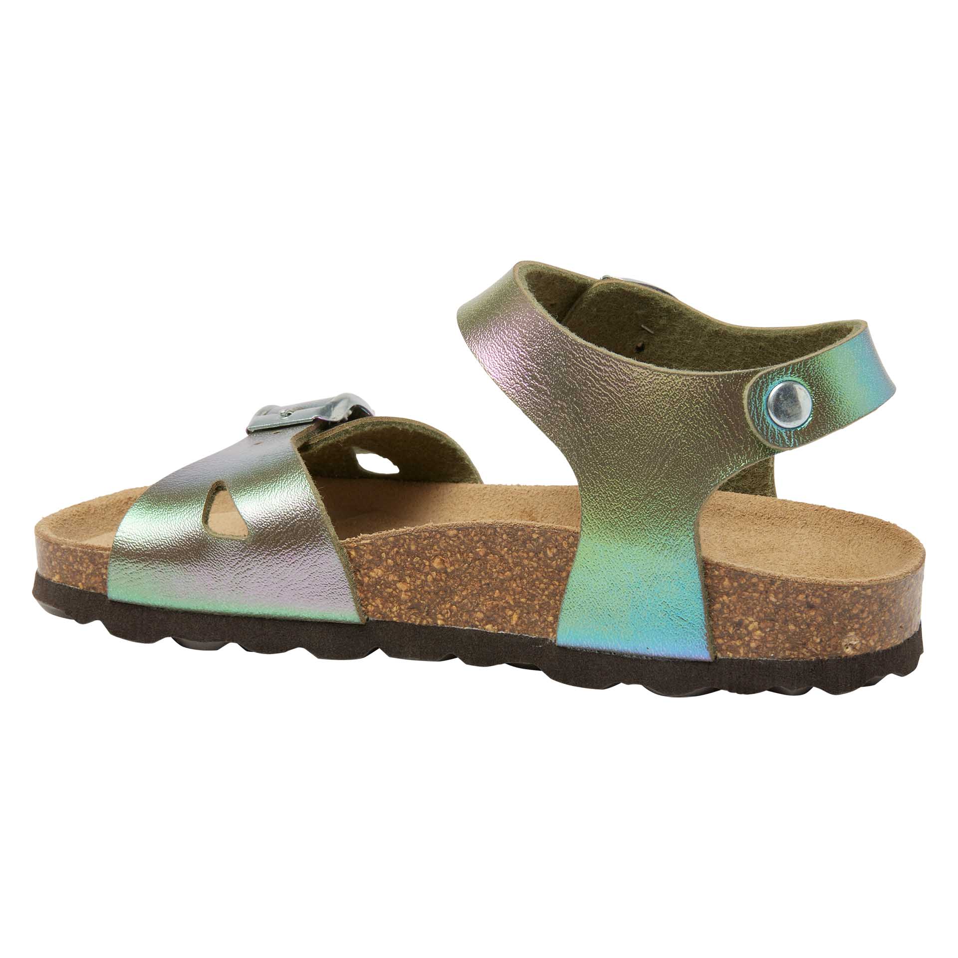 Meerkleurige  sandaal voor meisjes met dubbele gesp en regenboogeffect, Kipling