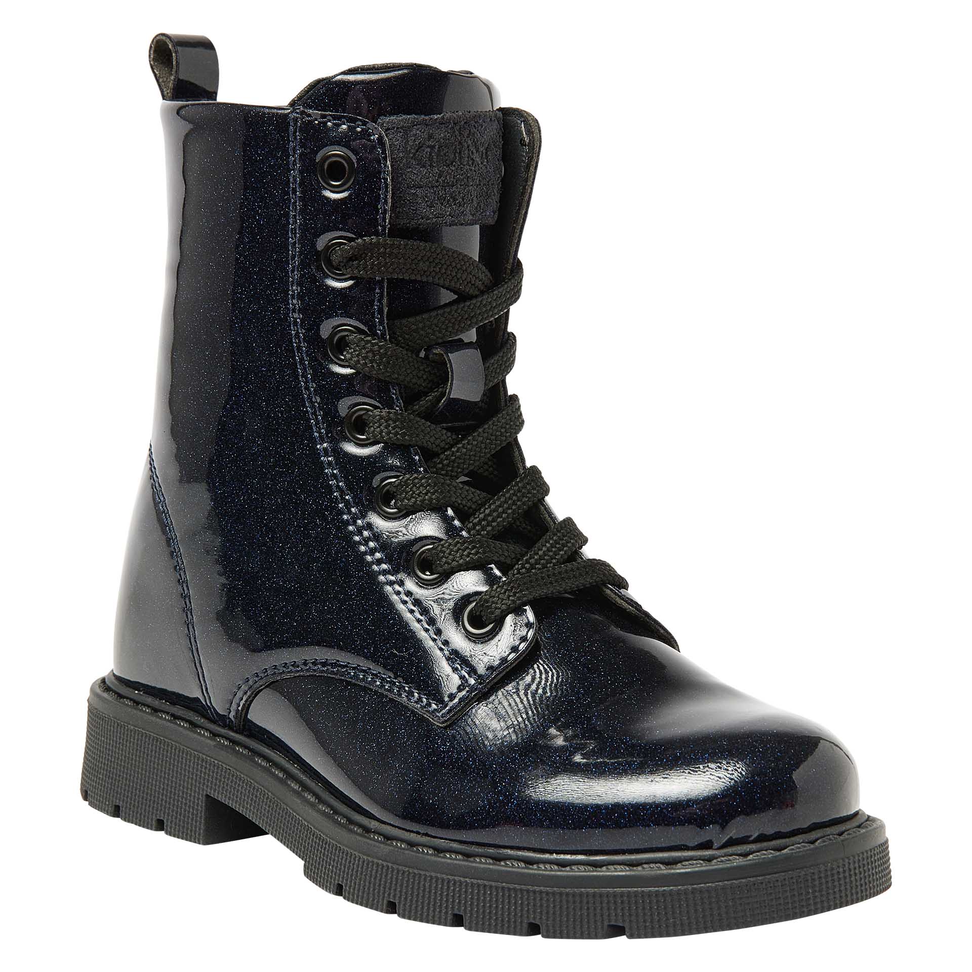 Blauwe glitter veterboot met rits  voor meisjes, Kipling