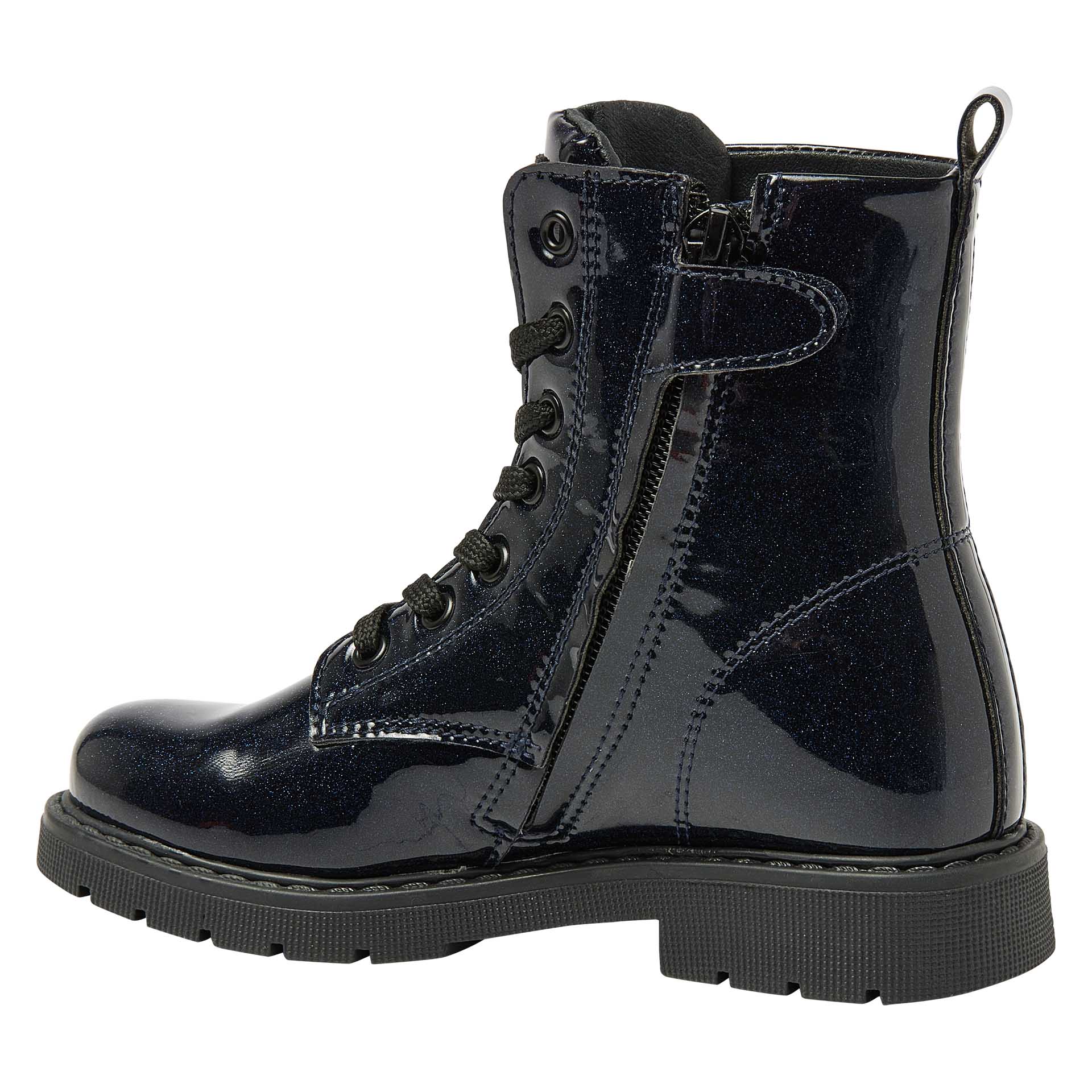 Blauwe glitter veterboot met rits  voor meisjes, Kipling