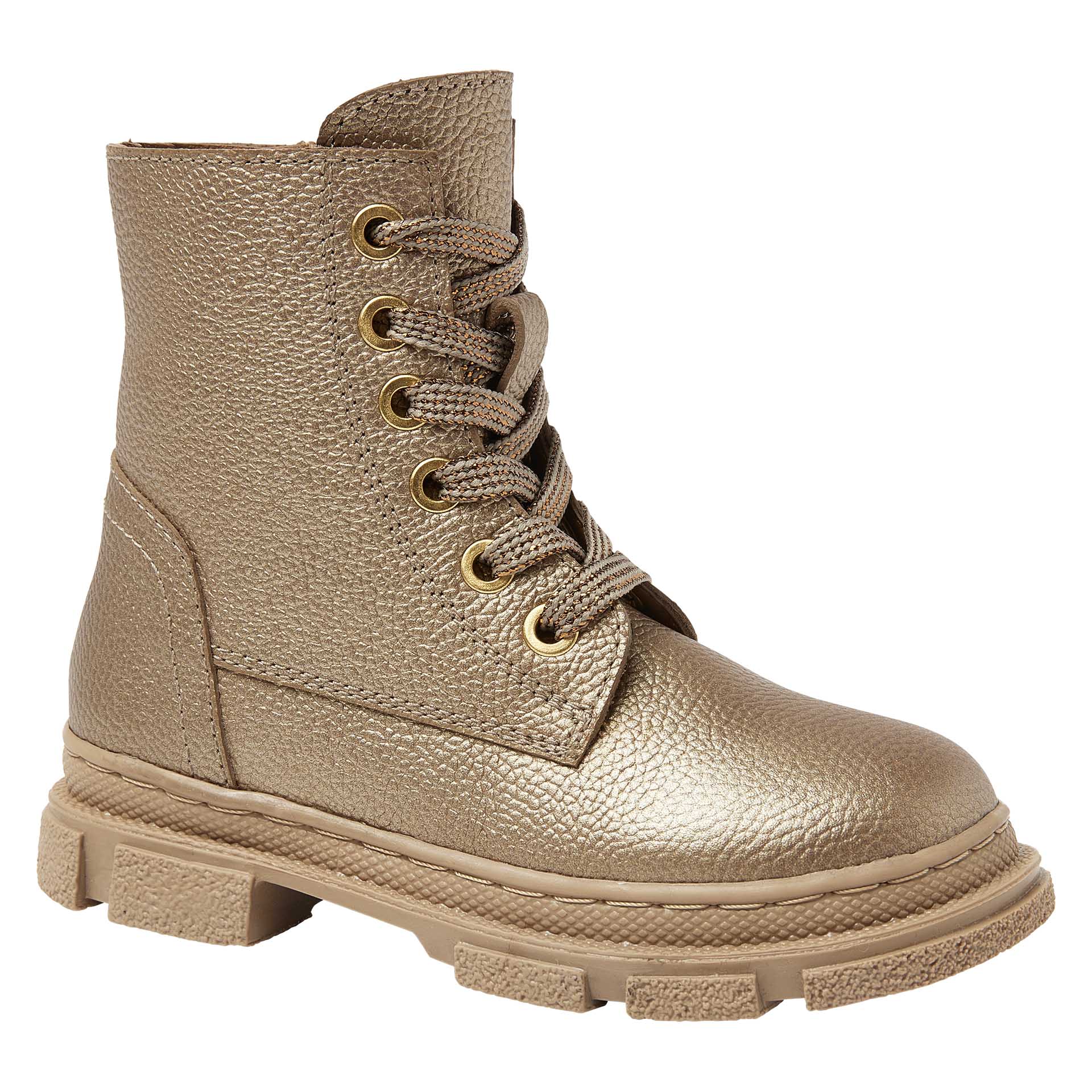 Metallic gouden veterboot met rits  voor meisjes, Kipling