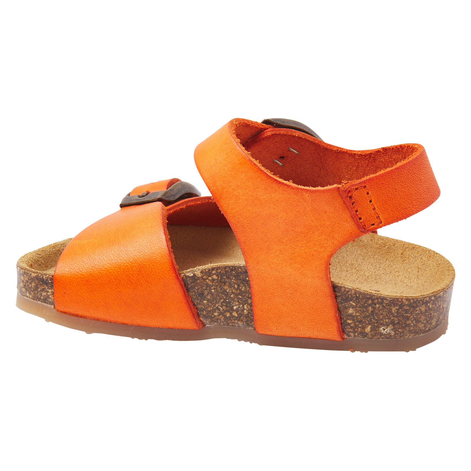 Oranje leren sandalen voor jongens met gespsluiting, Kipling
