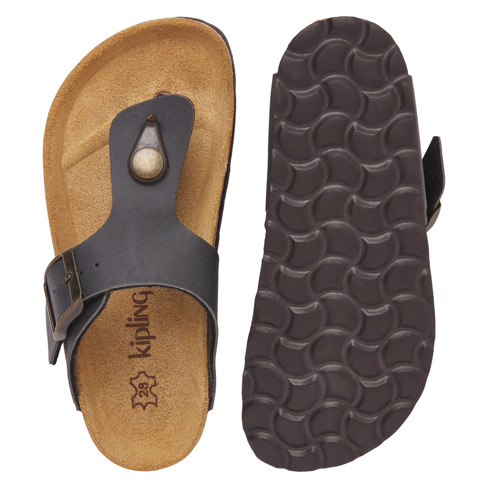 breuk Reflectie Advertentie Slippers voor jongens in lederlook | Kipling schoenen