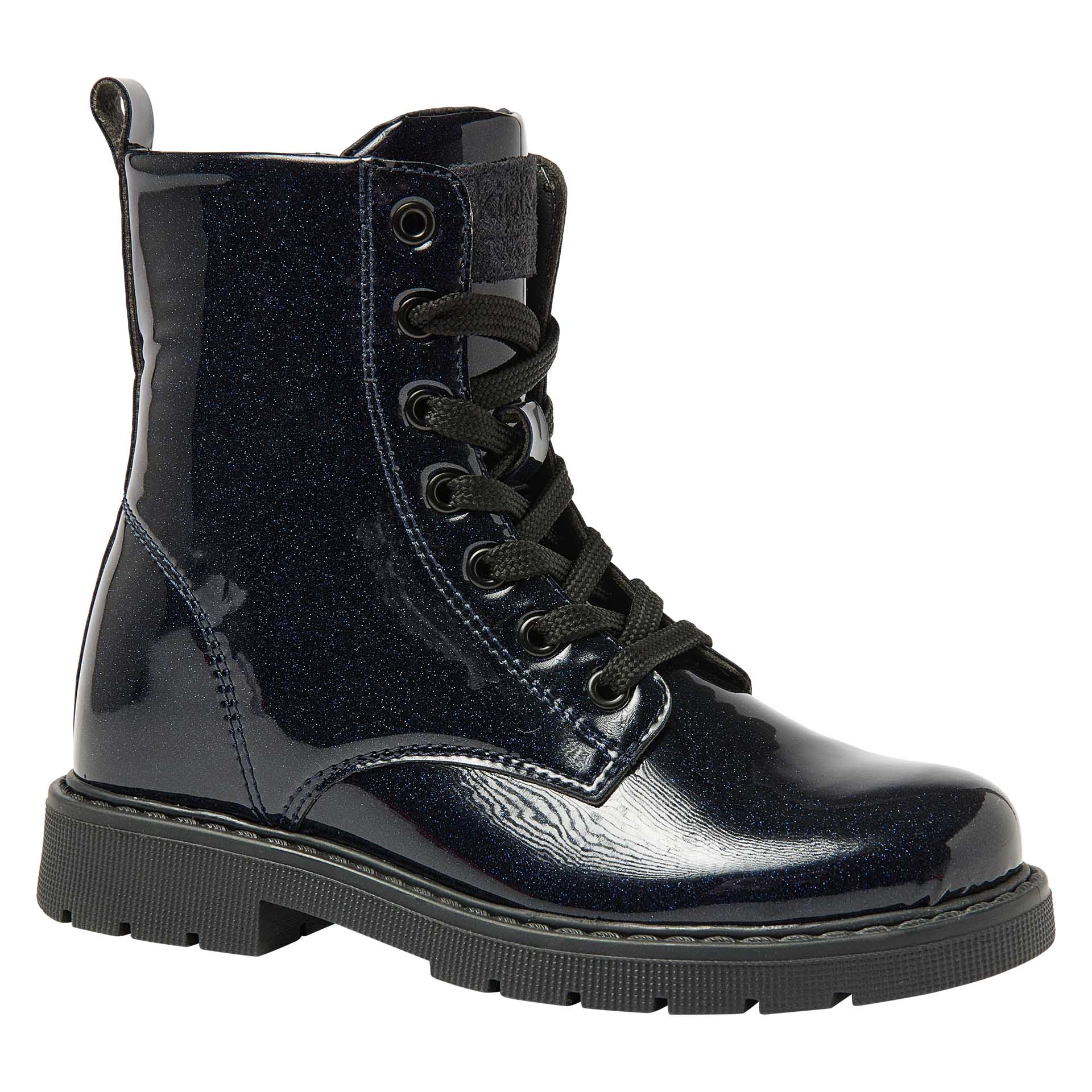 Blauwe glitter veterboot met rits  voor meisjes, Kipling